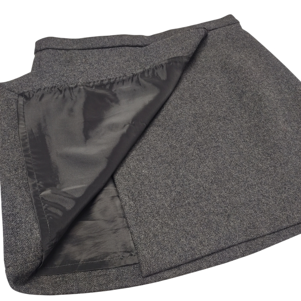 J. Crew Wool Blend Origami Skirt Mini Sequins Gray Women's Size 4 - Picture 8 of 12